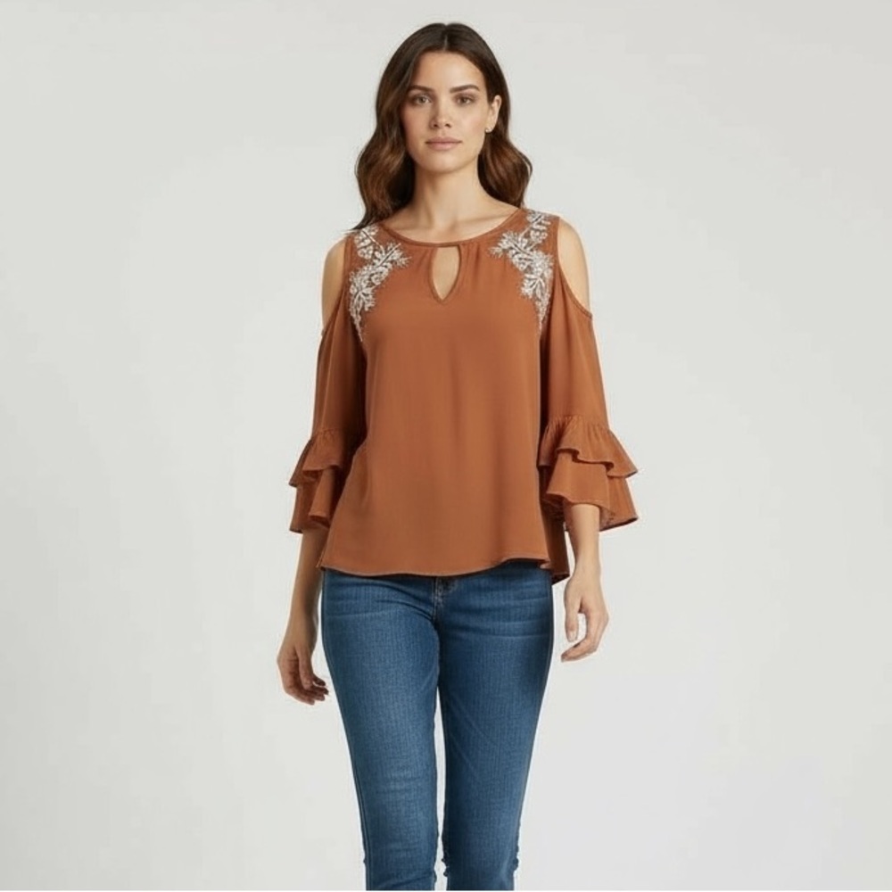 SHE AND SKY - DARK MUSTARD BOHO BLOUSE / TUNIC B8